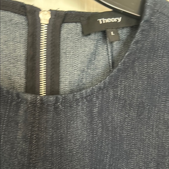 Theory Dark Blue Sleeveless Peplum Top - Picture 6 of 8